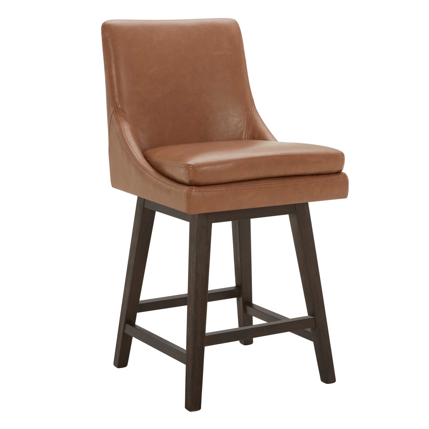 Swivel Bar Stool in Natural Wood Finish