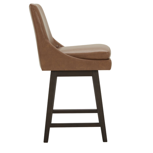 Swivel Bar Stool in Natural Wood Finish