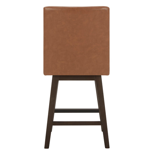 Swivel Bar Stool in Natural Wood Finish