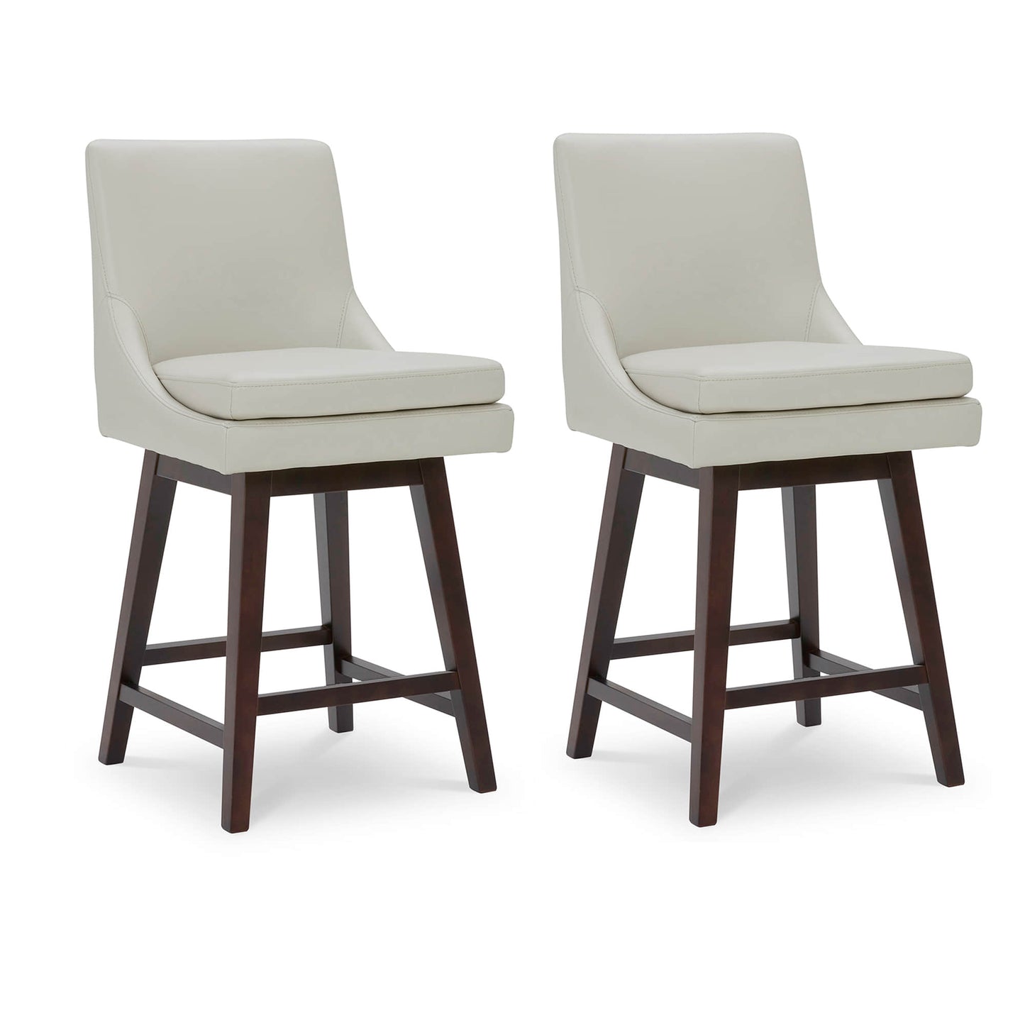 Swivel Bar Stool in Natural Wood Finish