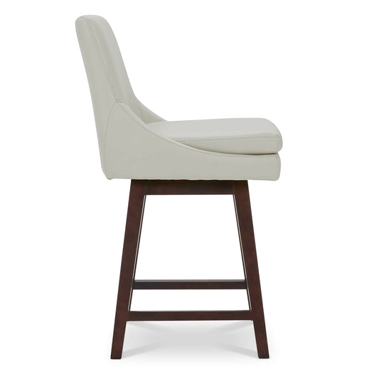 Swivel Bar Stool in Natural Wood Finish