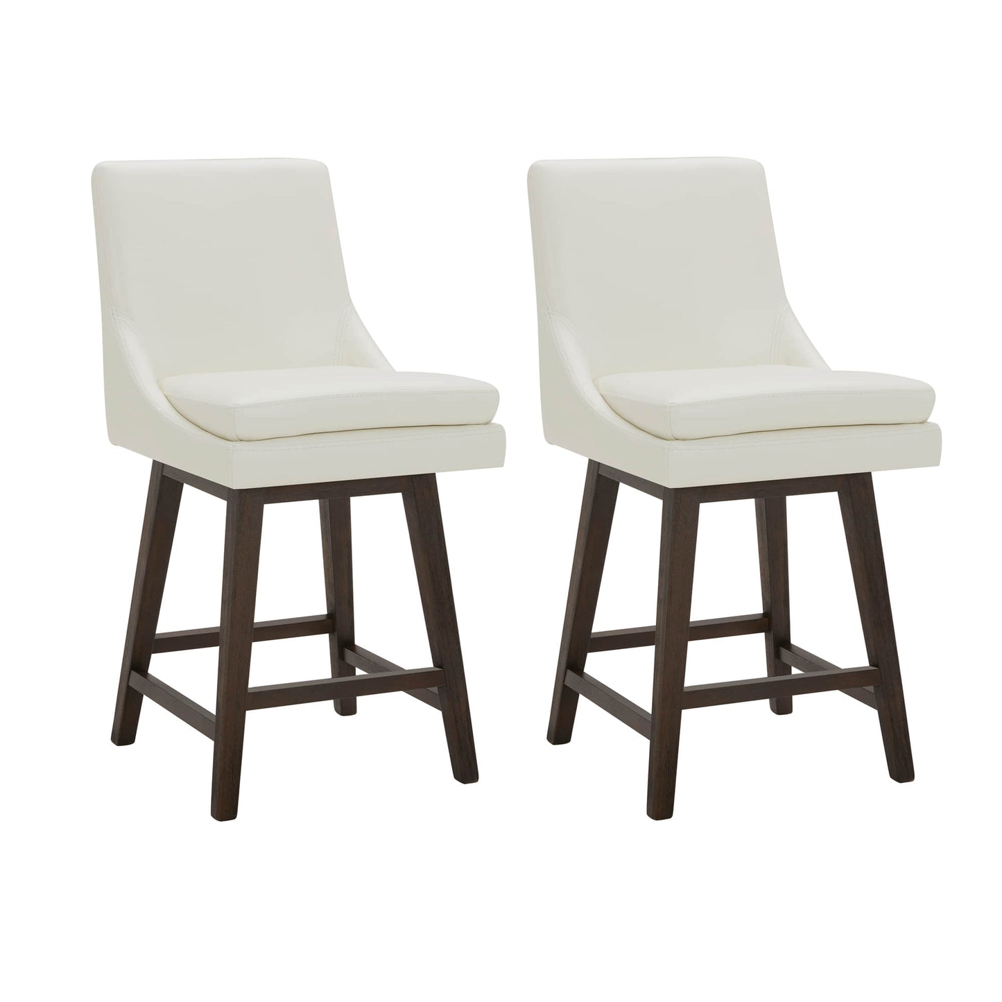 Swivel Bar Stool in Natural Wood Finish