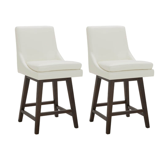 Swivel Bar Stool in Natural Wood Finish