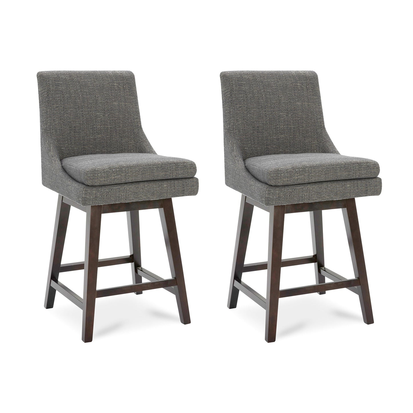 Swivel Bar Stool in Natural Wood Finish