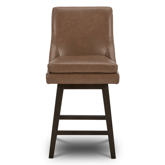 Swivel Bar Stool in Natural Wood Finish