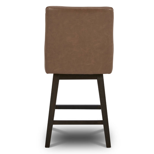Swivel Bar Stool in Natural Wood Finish