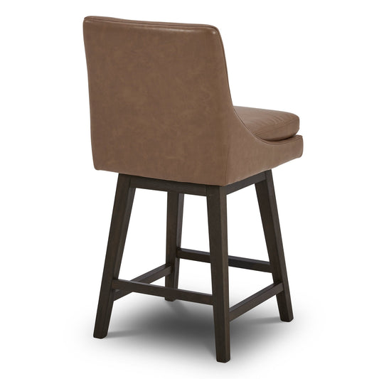 Swivel Bar Stool in Natural Wood Finish