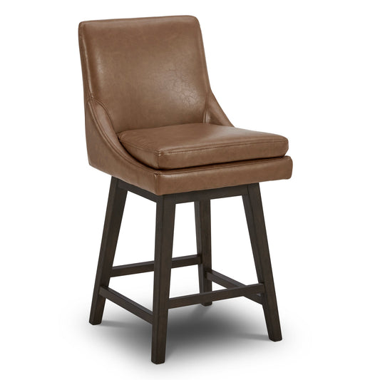 Swivel Bar Stool in Natural Wood Finish
