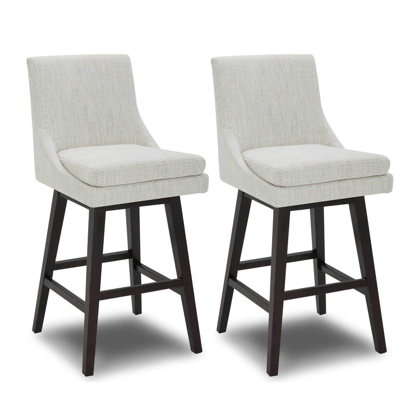 Swivel Bar Stool in Natural Wood Finish