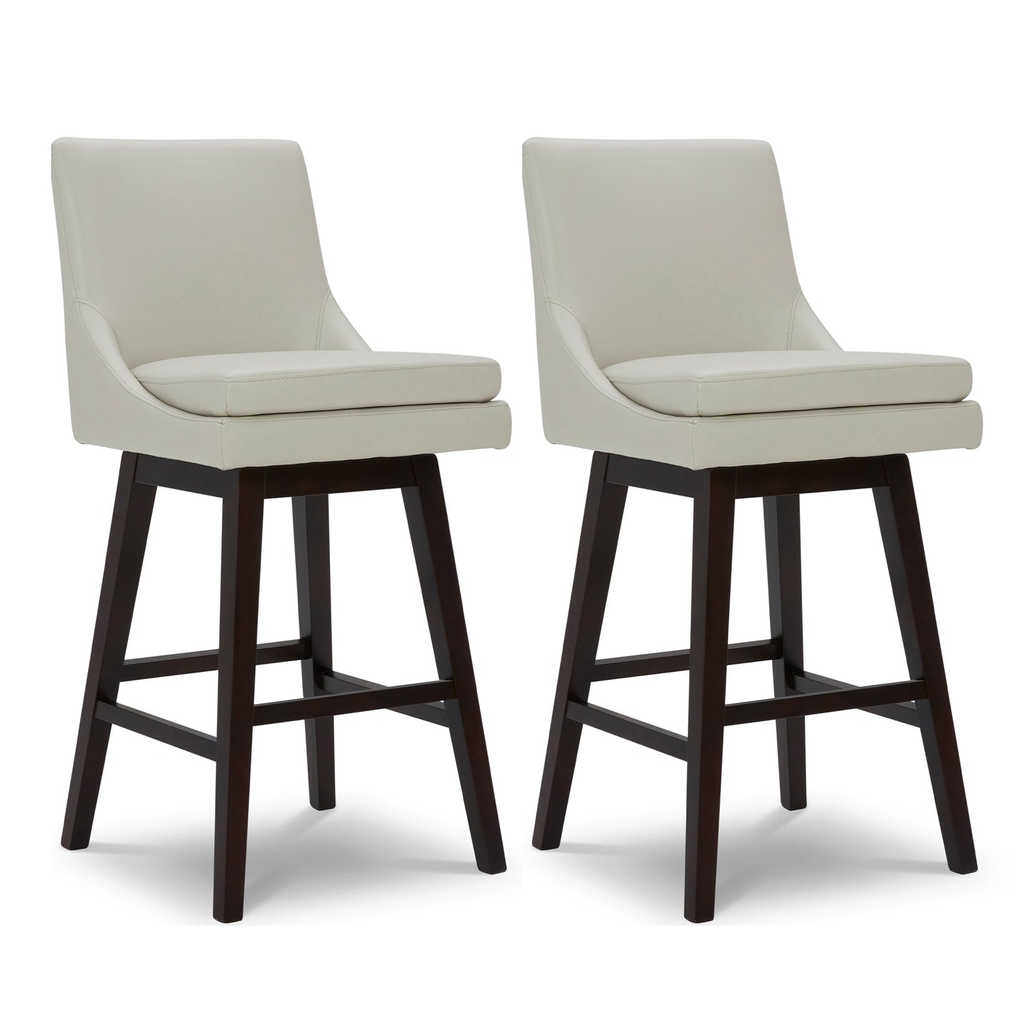 Swivel Bar Stool in Natural Wood Finish