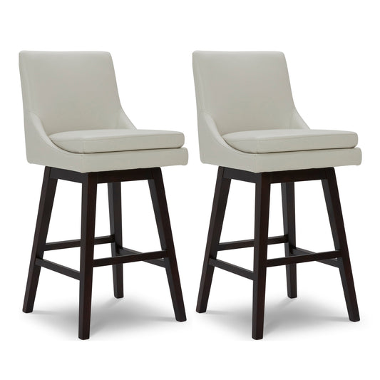 Swivel Bar Stool in Natural Wood Finish