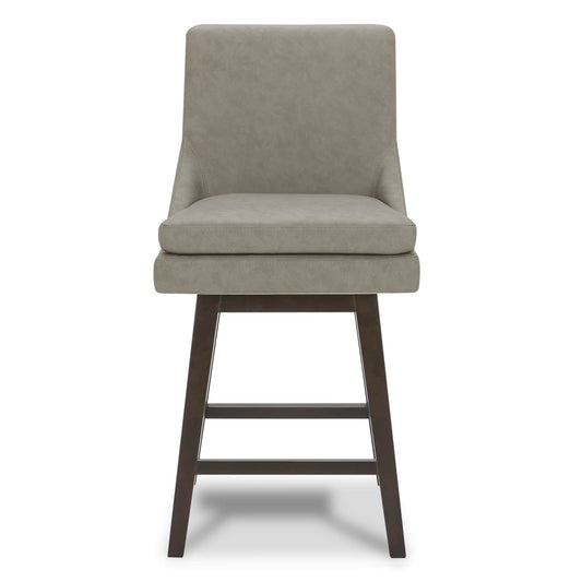 Swivel Bar Stool in Natural Wood Finish