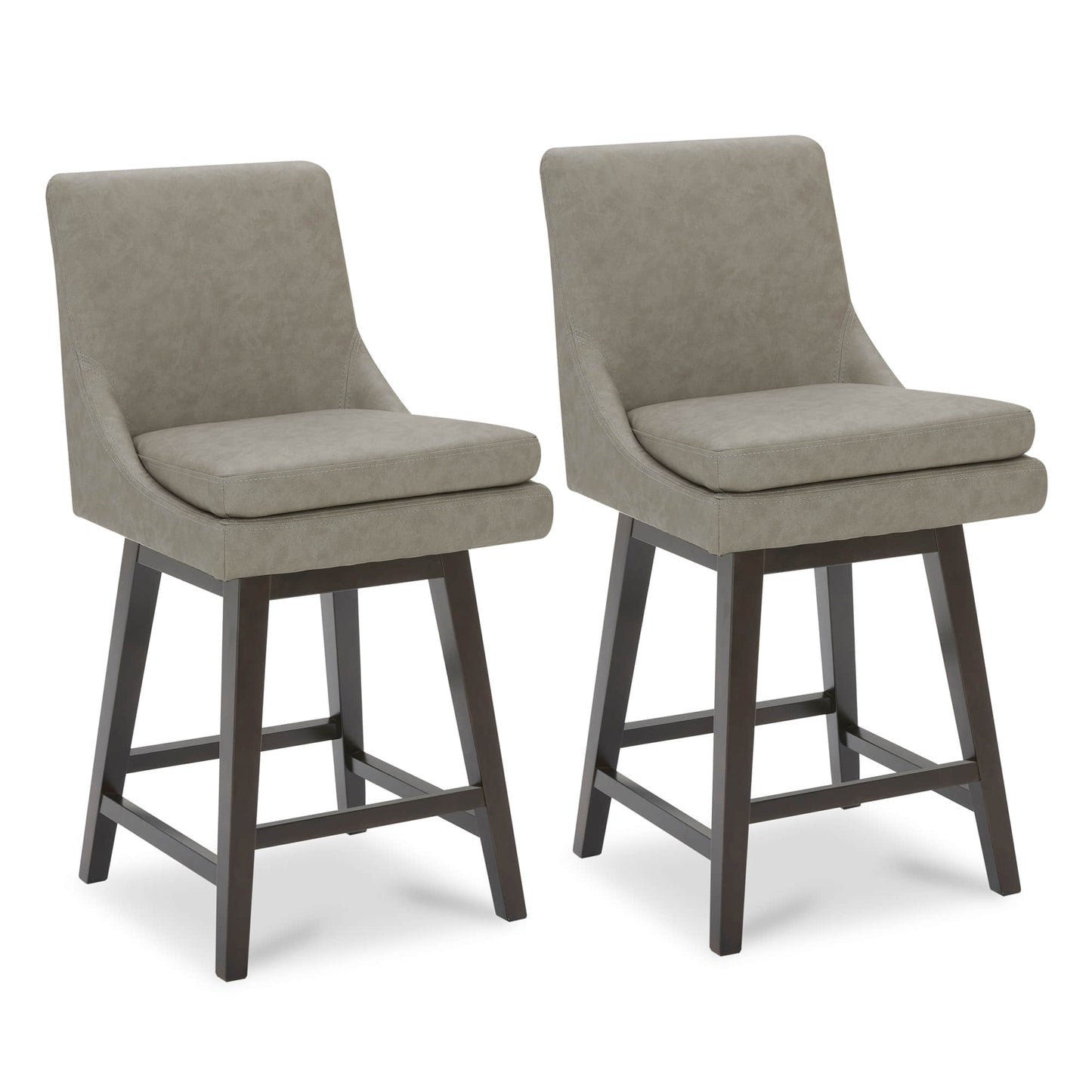 Swivel Bar Stool in Natural Wood Finish