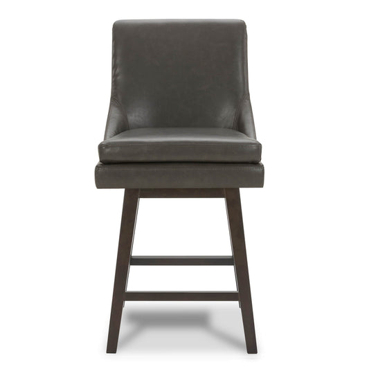 Swivel Bar Stool in Natural Wood Finish