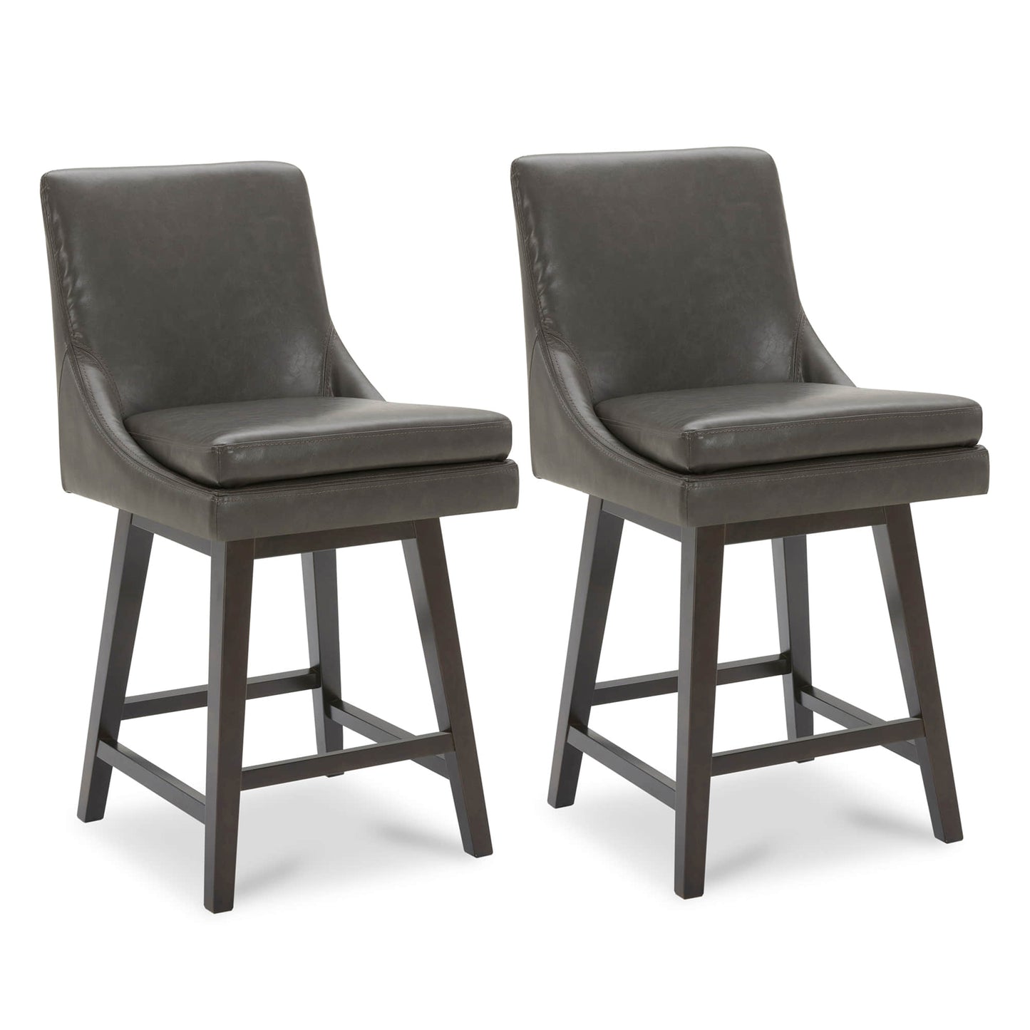 Swivel Bar Stool in Natural Wood Finish