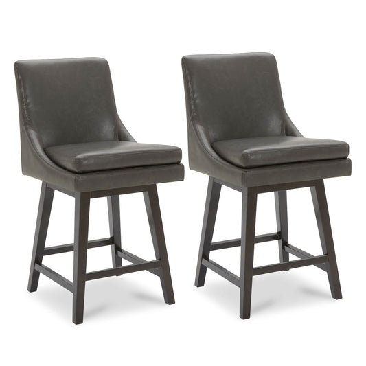 Swivel Bar Stool in Natural Wood Finish