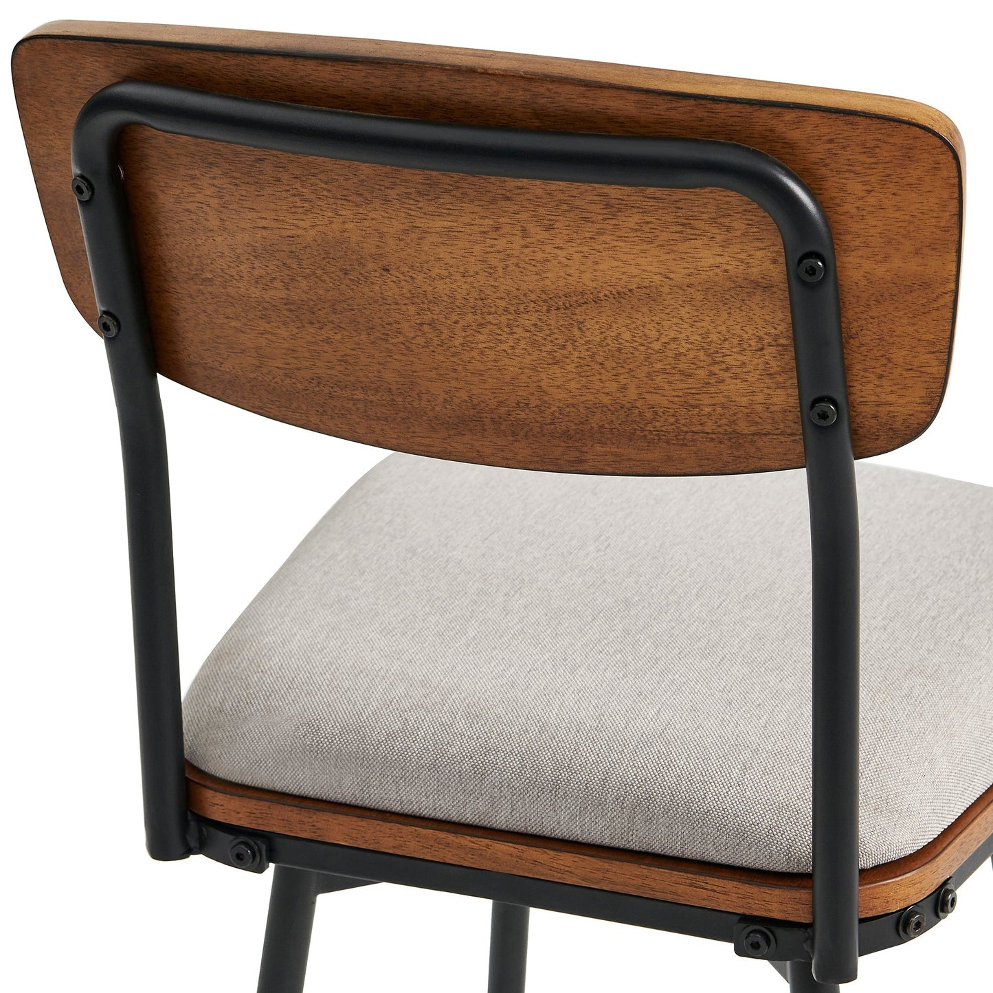 Swivel Bar Stools with Upholstered Seat and Back Rest