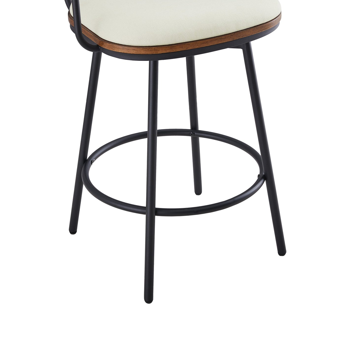 Swivel Bar Stools with Upholstered Seat and Back Rest
