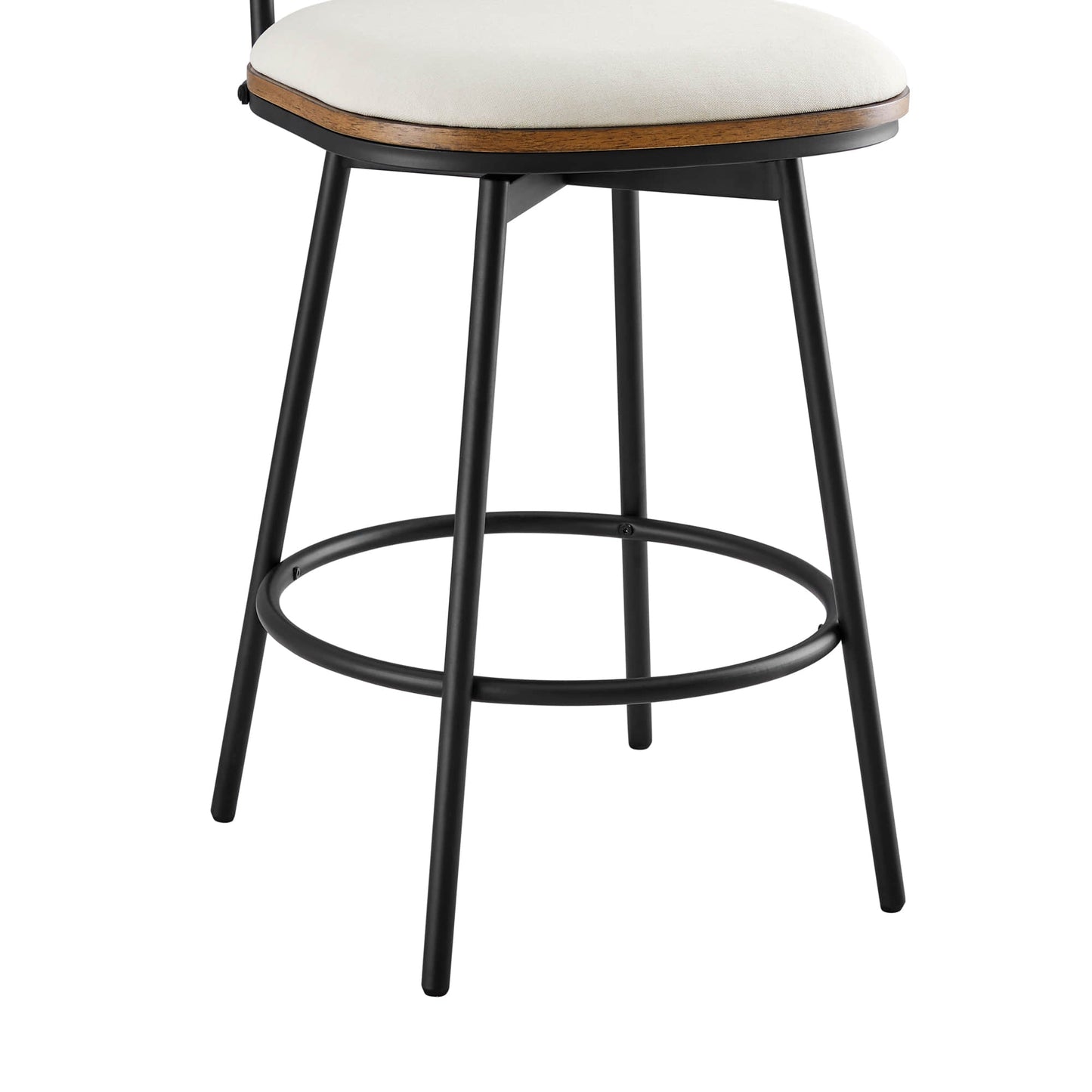 Swivel Bar Stools with Upholstered Seat and Back Rest