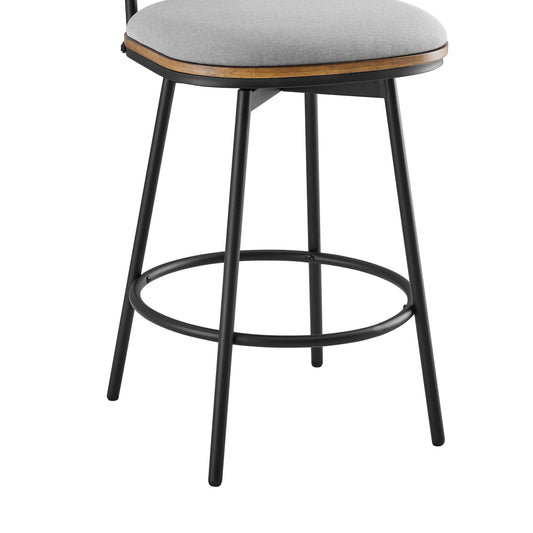Swivel Bar Stools with Upholstered Seat and Back Rest