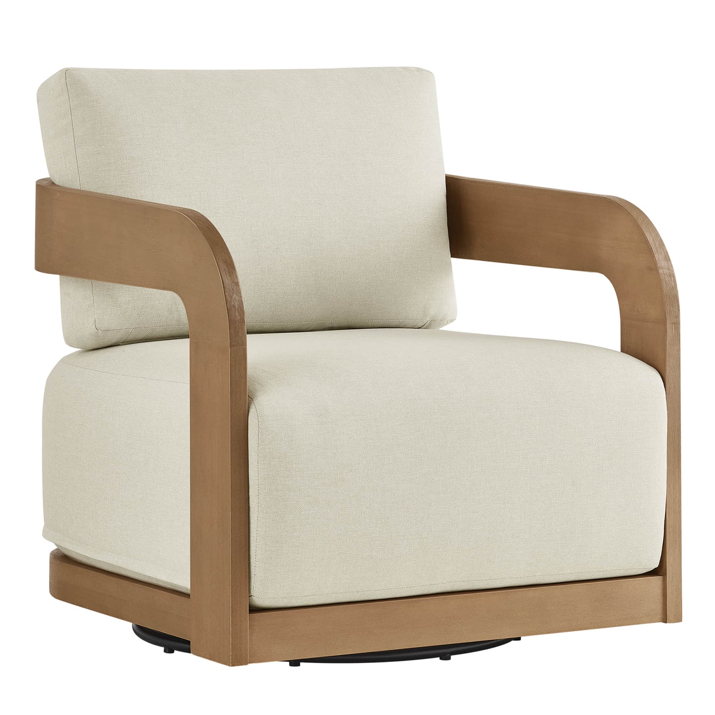 Swivel Chair in Eucalyptus Wood with Modern Design