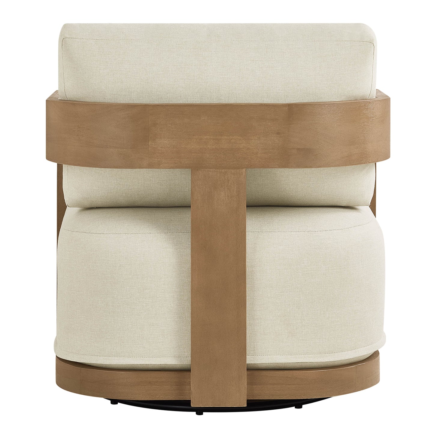 Swivel Chair in Eucalyptus Wood with Modern Design