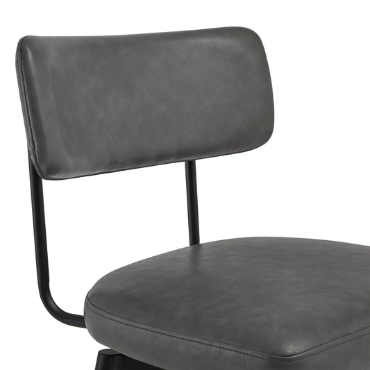 Swivel Counter Stools with Wooden Seat and Metal Frame