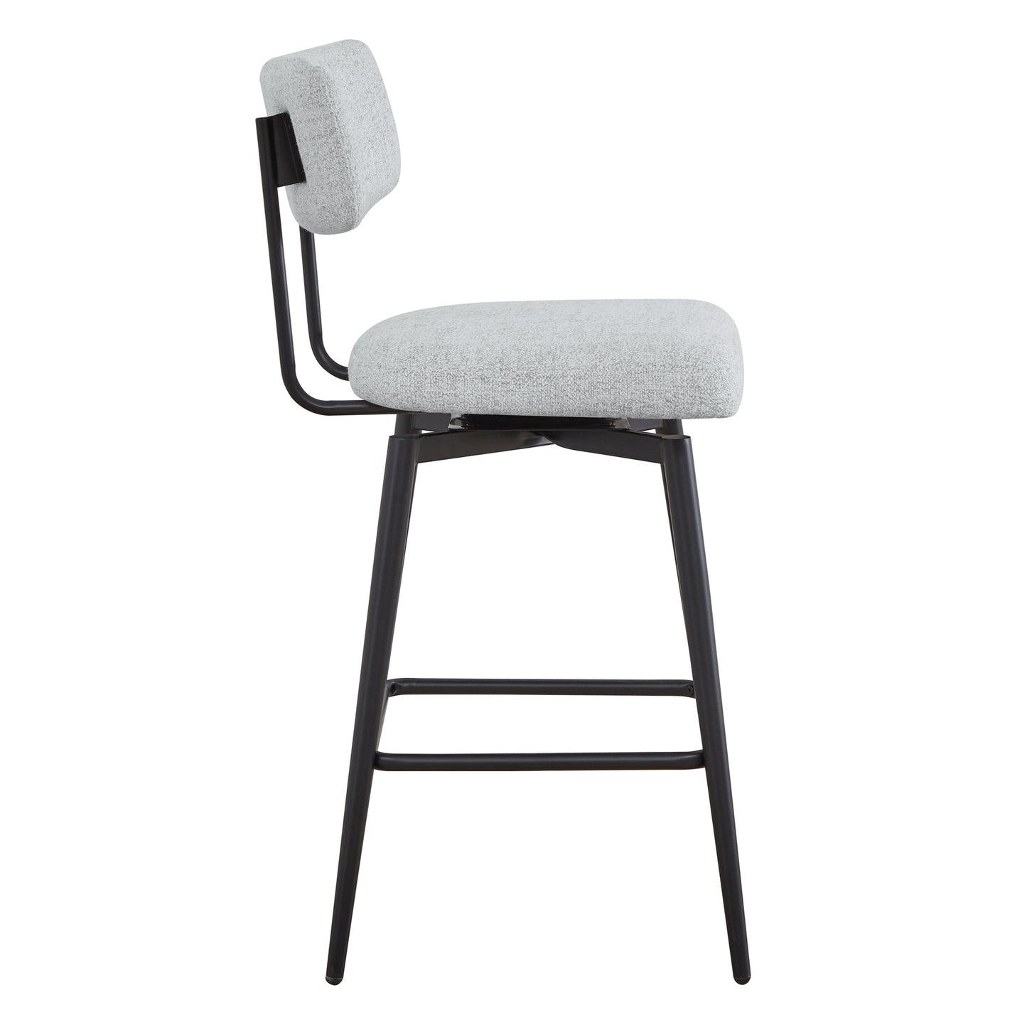 Swivel Counter Stools with Wooden Seat and Metal Frame