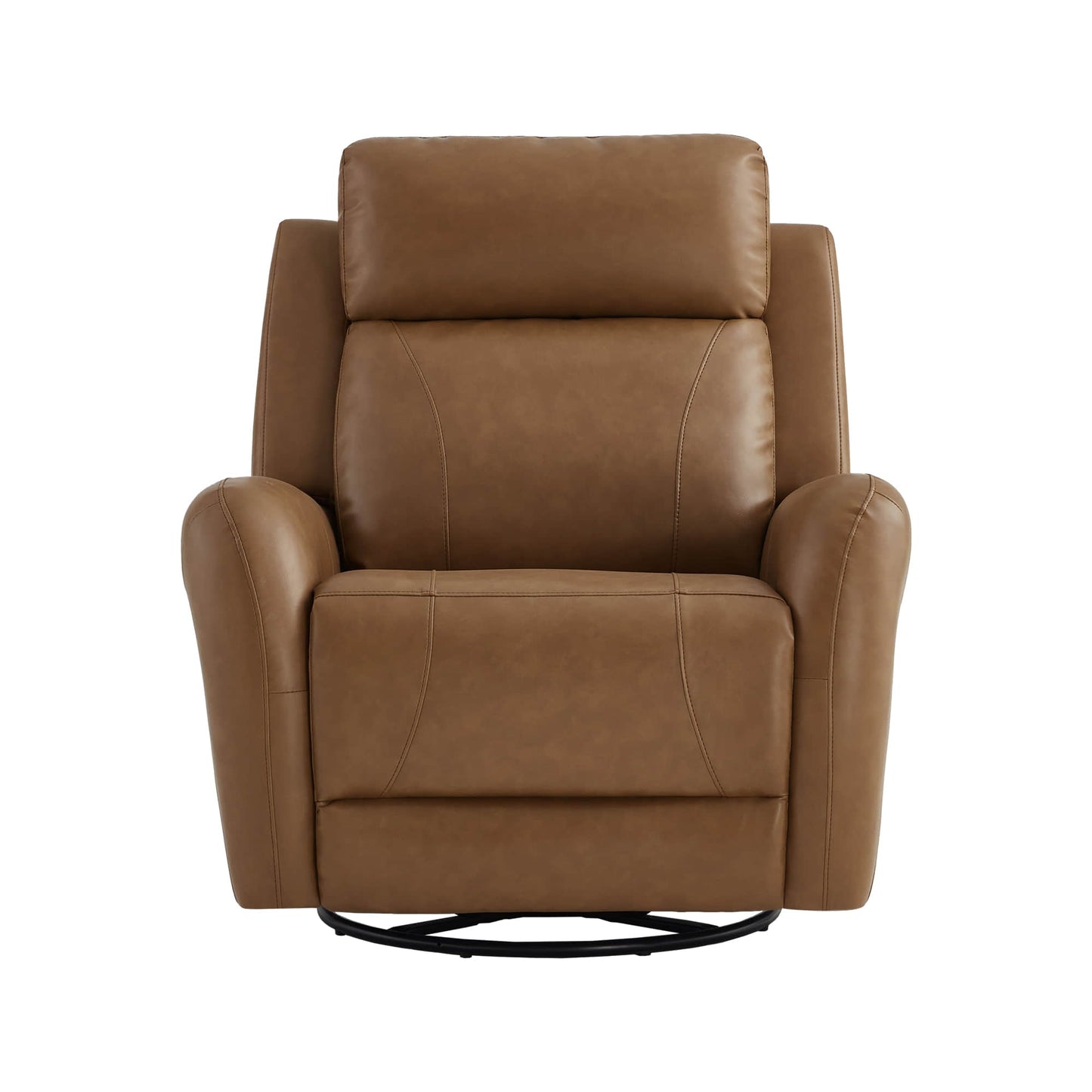 Swivel Glider Recliner in Genuine Leather with Power Function