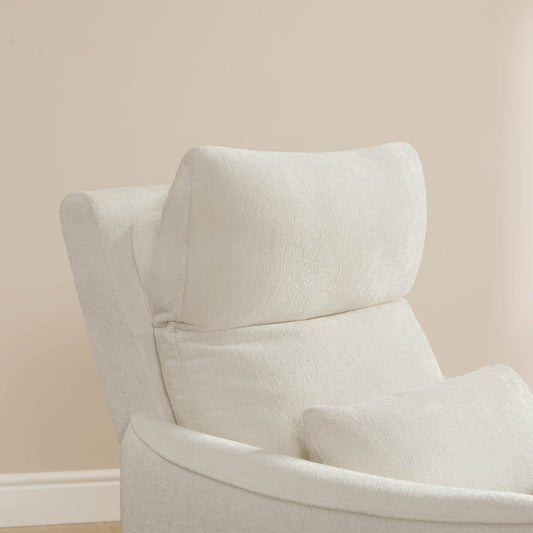Swivel Nursery Glider Recliner with Power Headrest