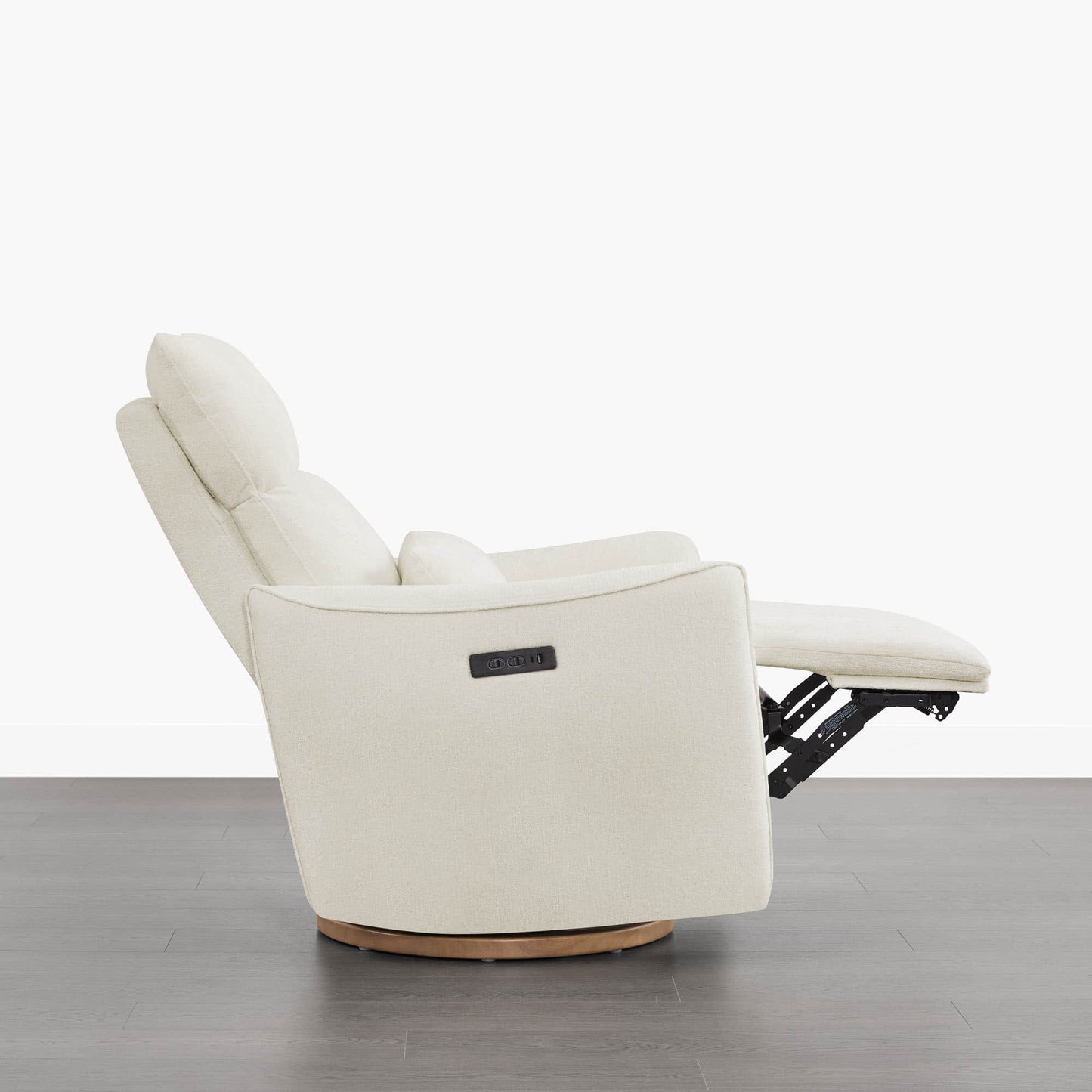 Swivel Nursery Glider Recliner with Power Headrest