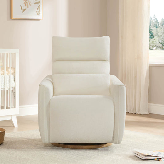 Swivel Nursery Glider Recliner with Power Headrest