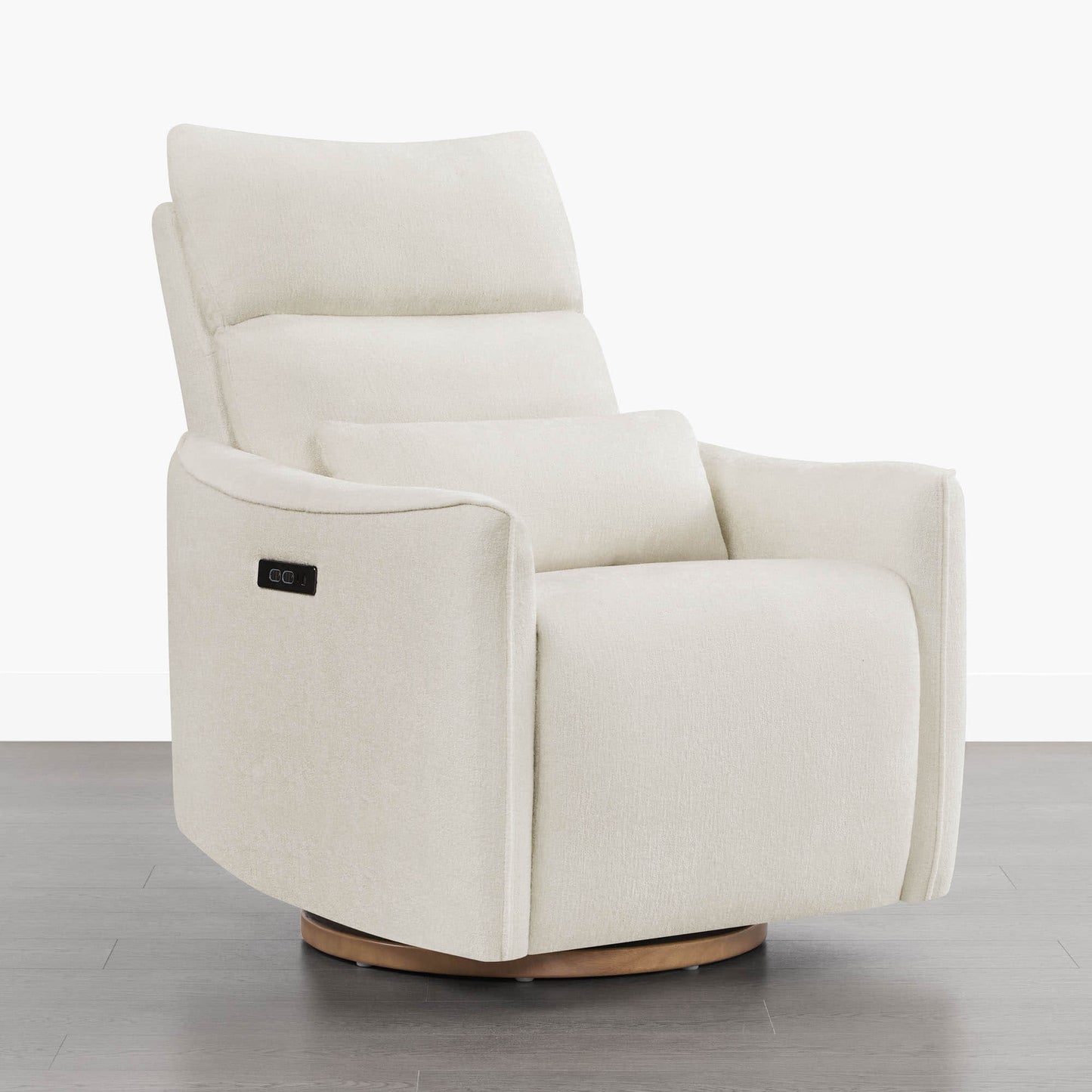Swivel Nursery Glider Recliner with Power Headrest