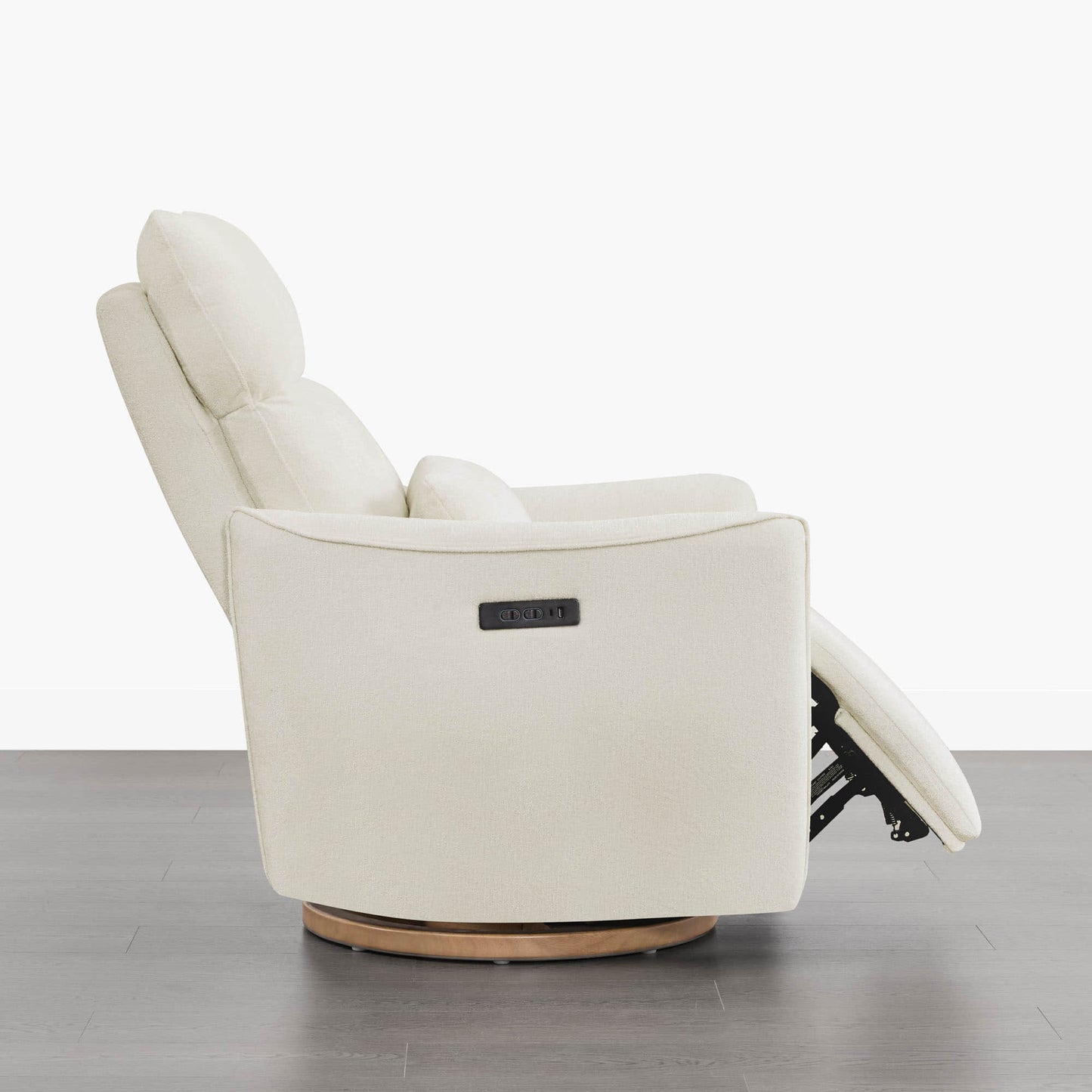 Swivel Nursery Glider Recliner with Power Headrest
