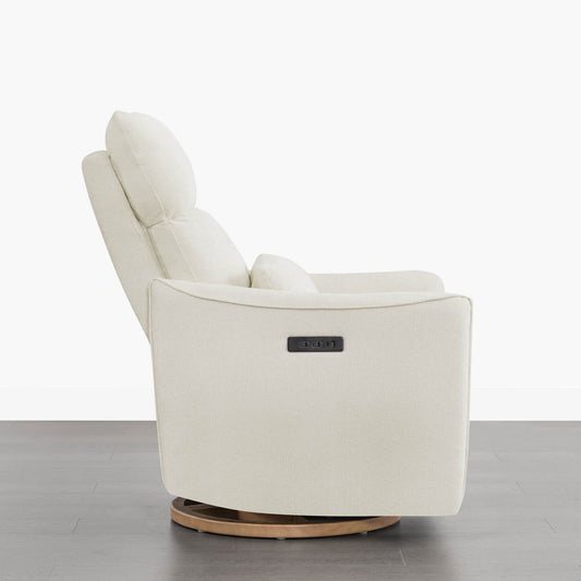 Swivel Nursery Glider Recliner with Power Headrest