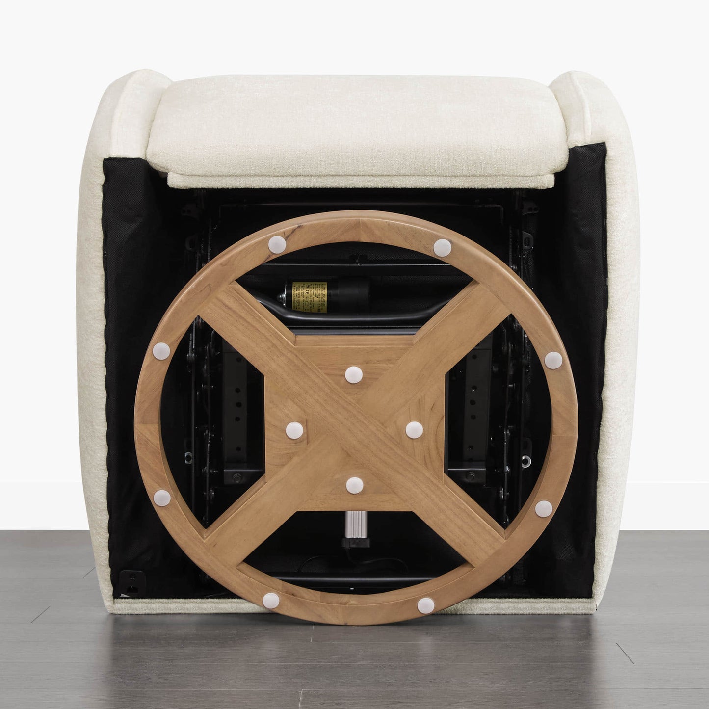 Swivel Nursery Glider Recliner with Power Headrest