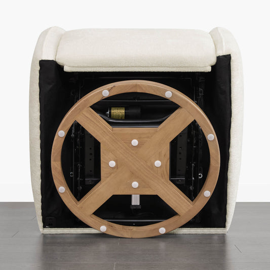 Swivel Nursery Glider Recliner with Power Headrest