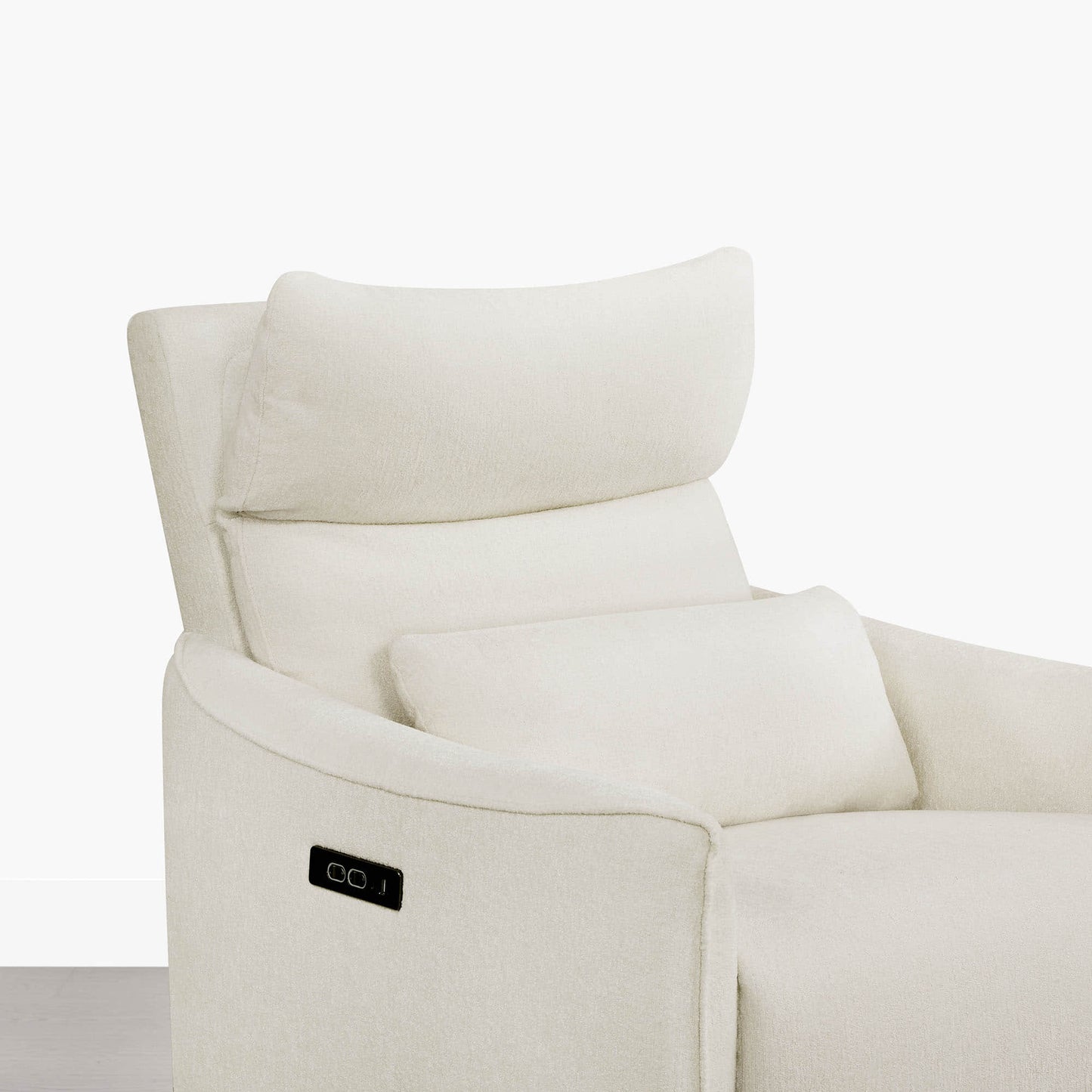 Swivel Nursery Glider Recliner with Power Headrest