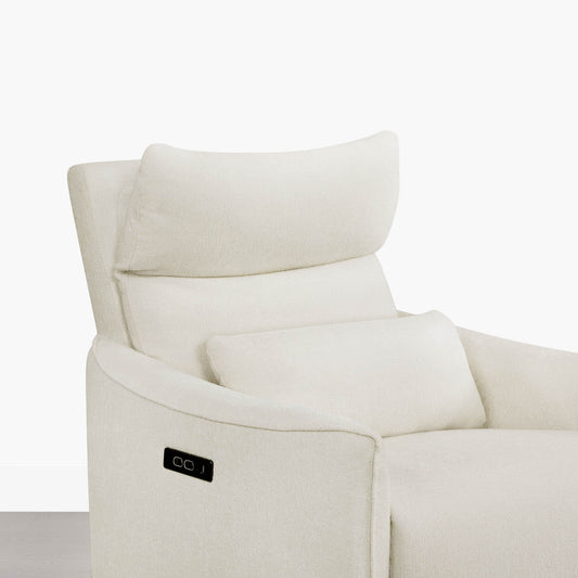 Swivel Nursery Glider Recliner with Power Headrest