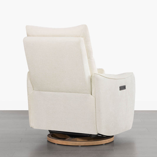 Swivel Nursery Glider Recliner with Power Headrest
