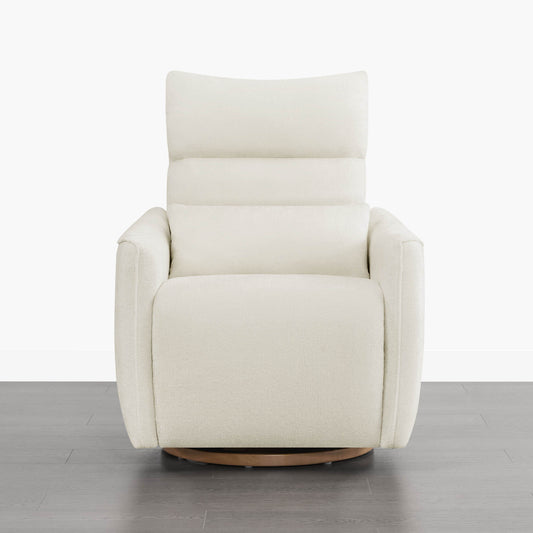 Swivel Nursery Glider Recliner with Power Headrest