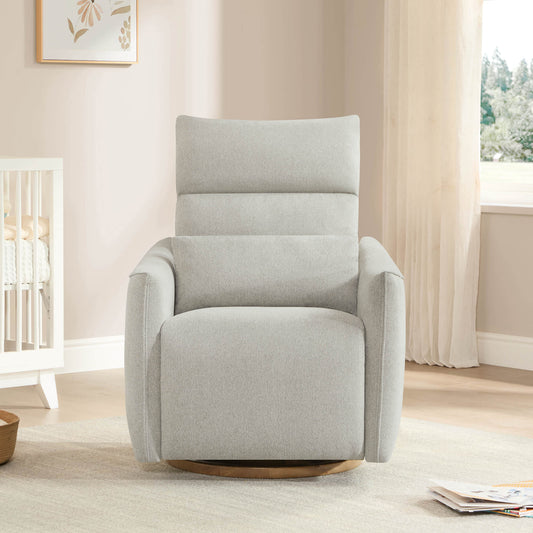 Swivel Nursery Glider Recliner with Power Headrest