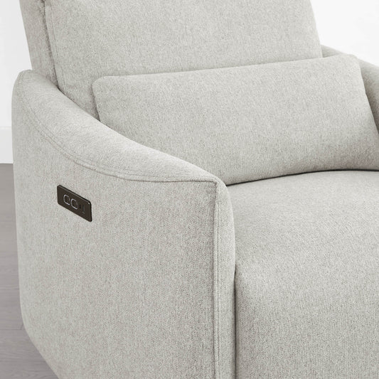 Swivel Nursery Glider Recliner with Power Headrest