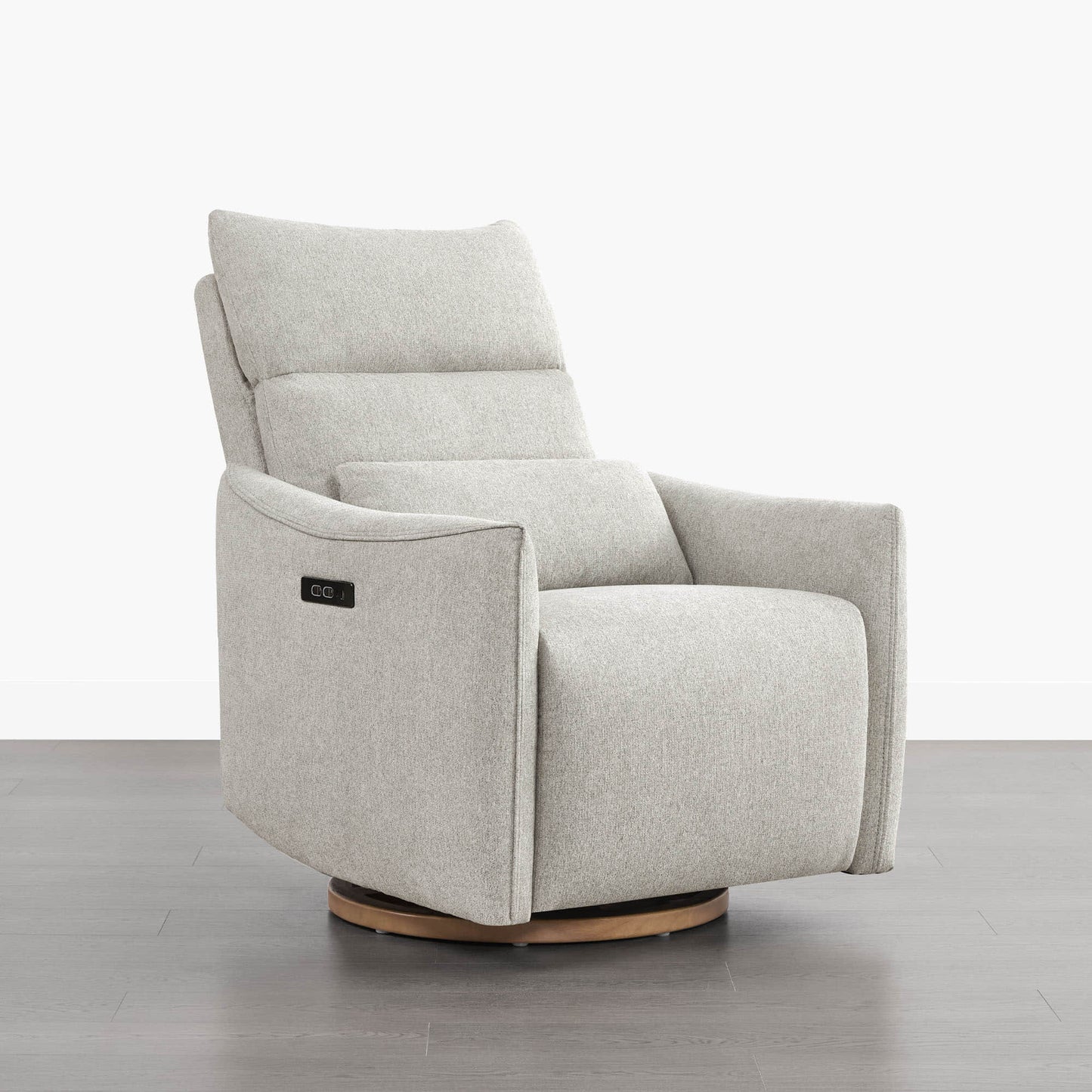 Swivel Nursery Glider Recliner with Power Headrest