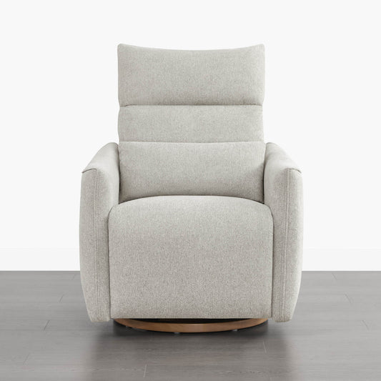 Swivel Nursery Glider Recliner with Power Headrest