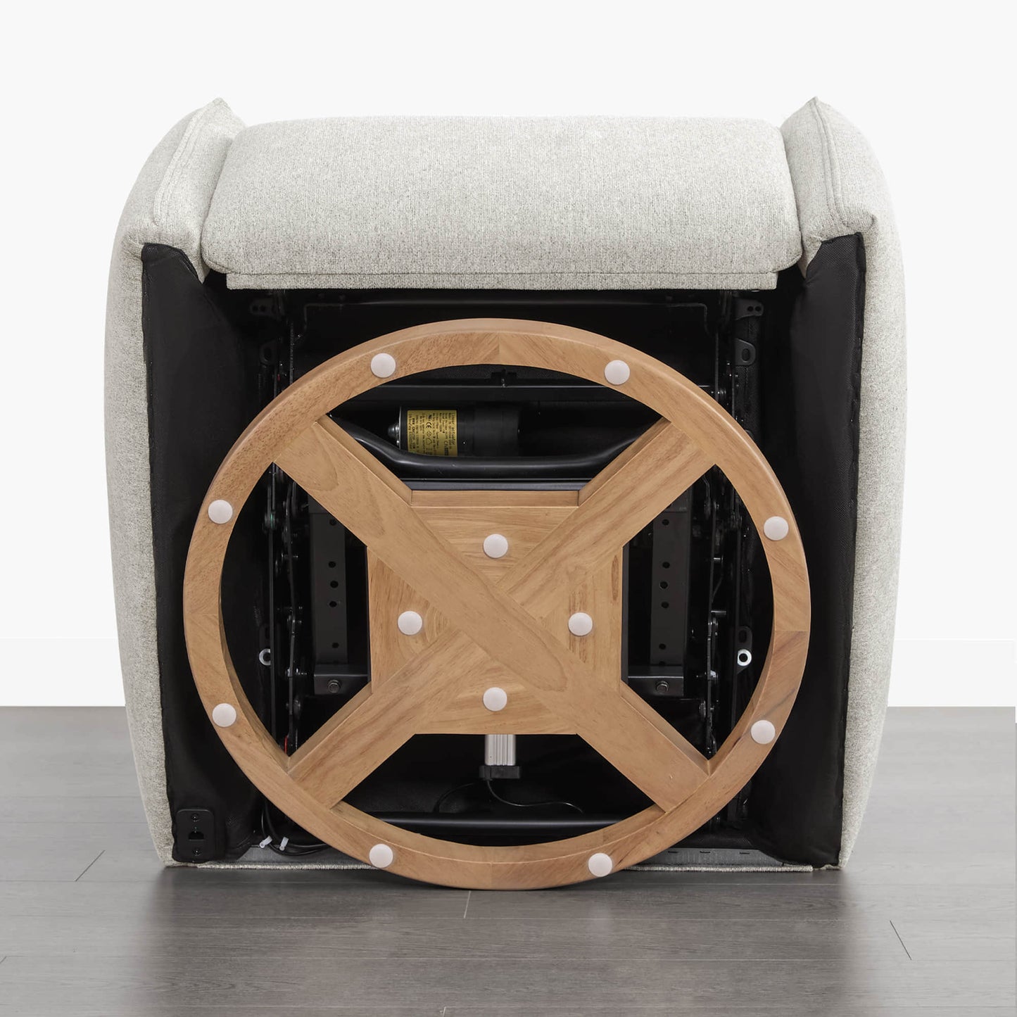 Swivel Nursery Glider Recliner with Power Headrest