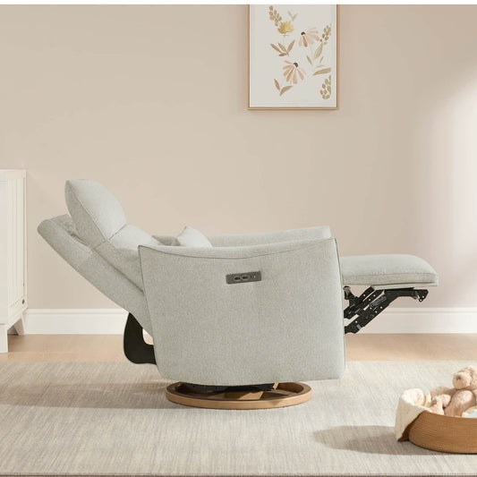 Swivel Nursery Glider Recliner with Power Headrest