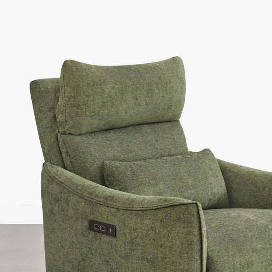 Swivel Nursery Glider Recliner with Power Headrest