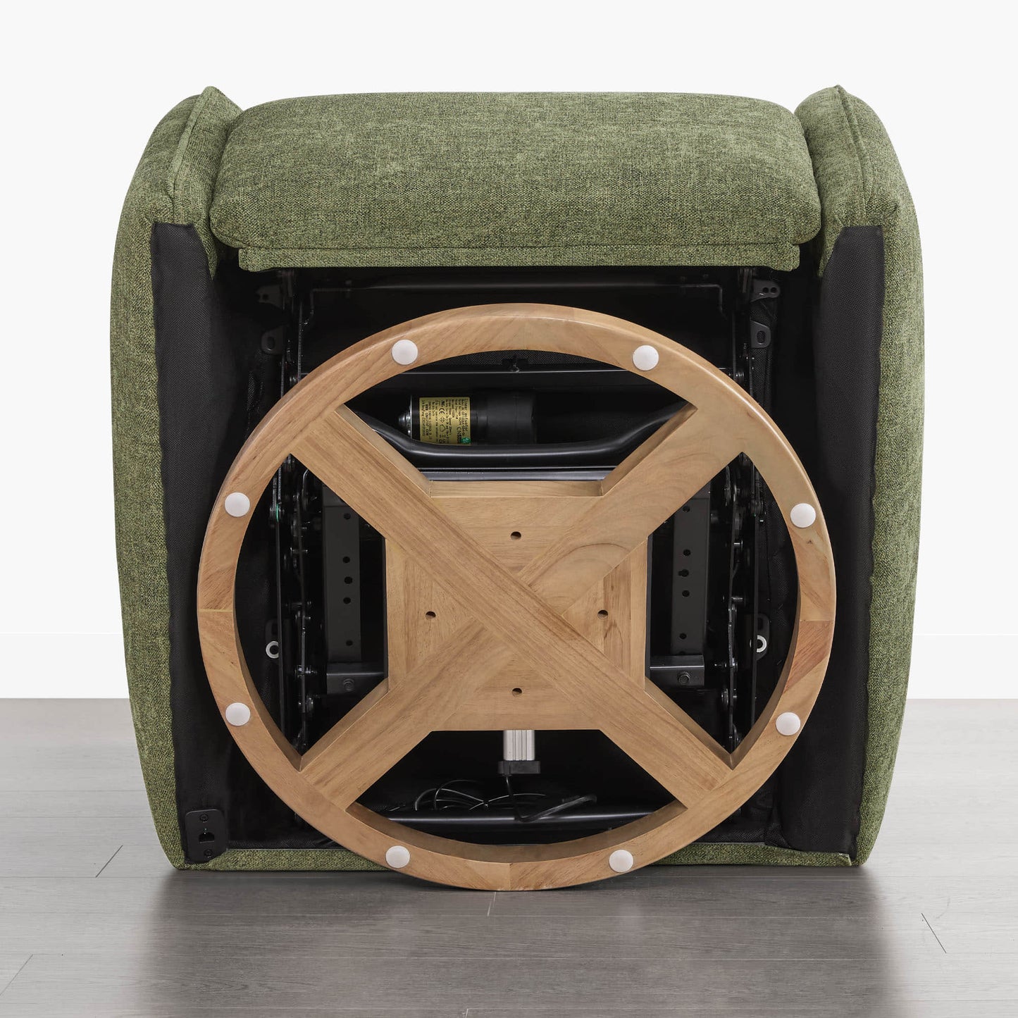 Swivel Nursery Glider Recliner with Power Headrest