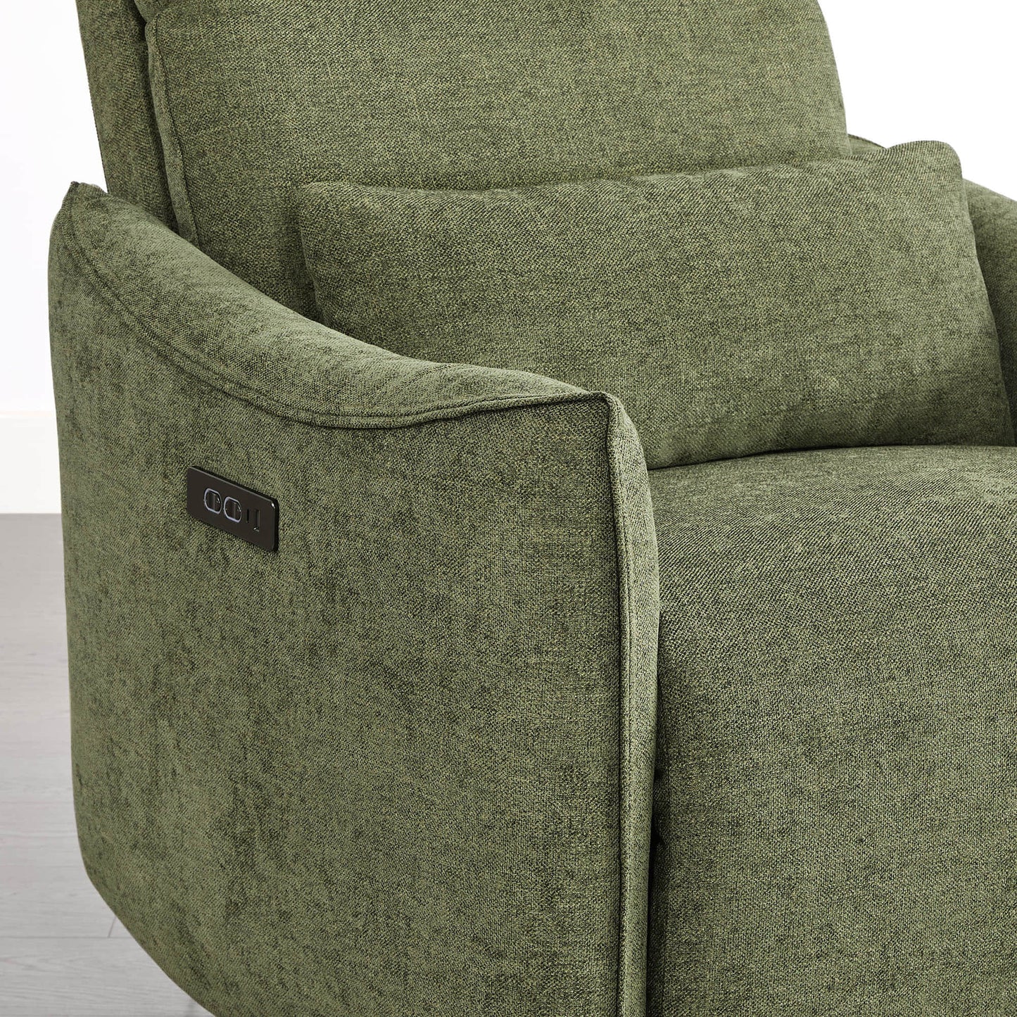 Swivel Nursery Glider Recliner with Power Headrest